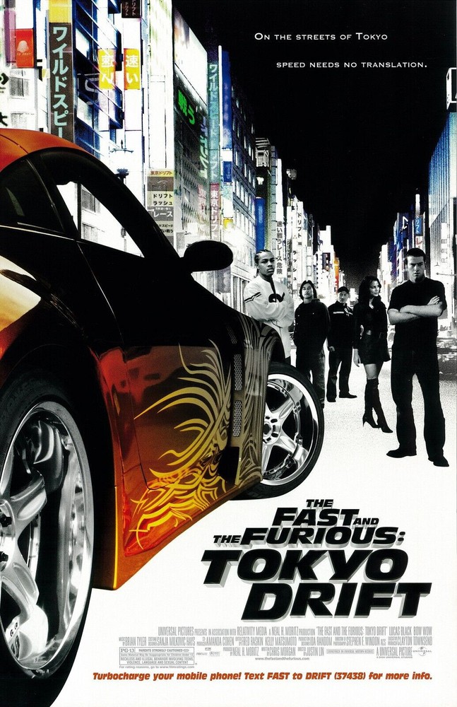 Fast & Furious Tokyo Drift Racing Film Poster Wall Art Gift