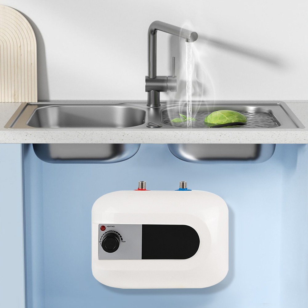 110V Electric Water Heater Kitchen Instant Hot Water Heater Mini-tank Heater 6L