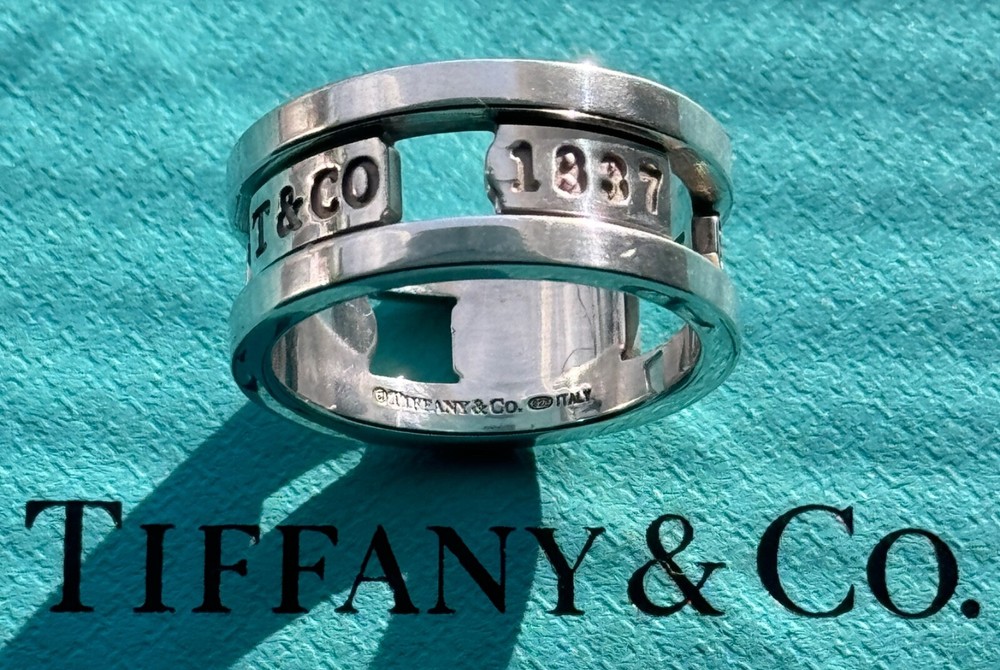 Tiffany & Co.   1837 Element Ring  Sterling Silver 925  Size  7   US
