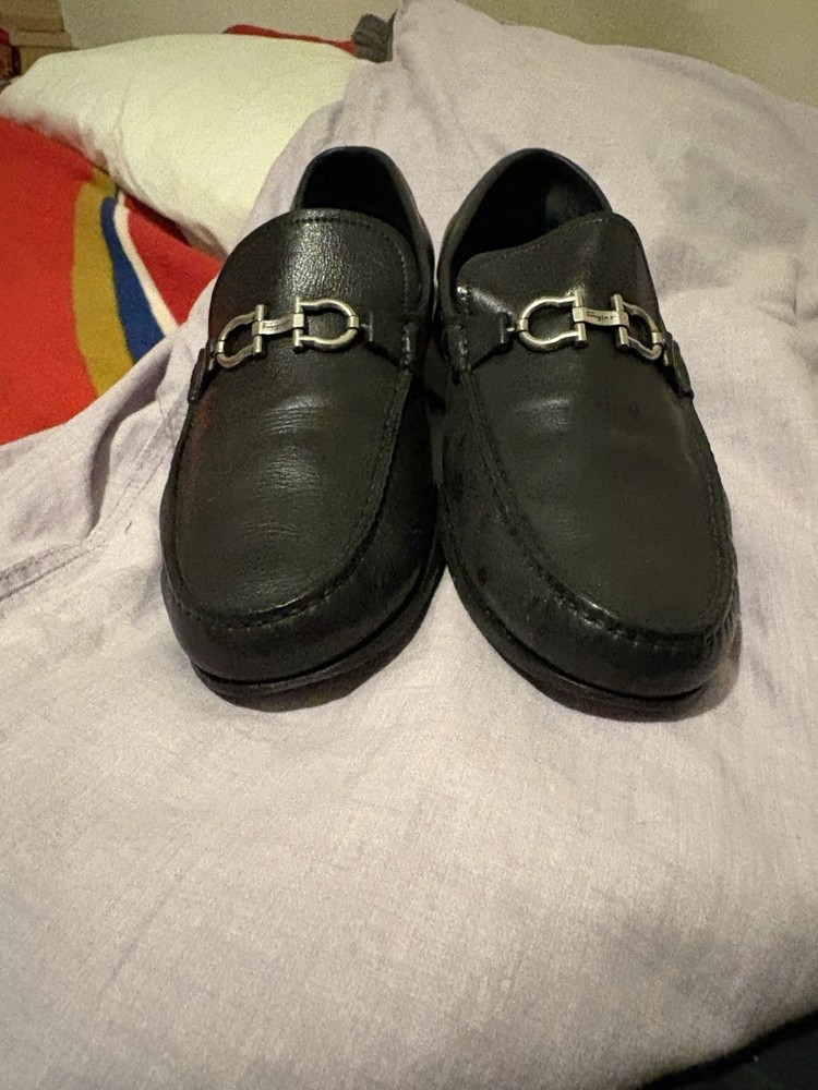 Salvatore Ferragamo Men's Black Horsebit Loafers UK Size 9