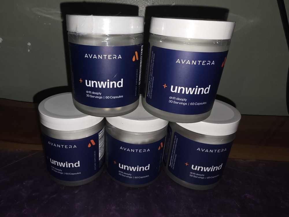 Lot Of 5 Avantera UNWIND Supplements Sleep, stress levels and immune system NEW