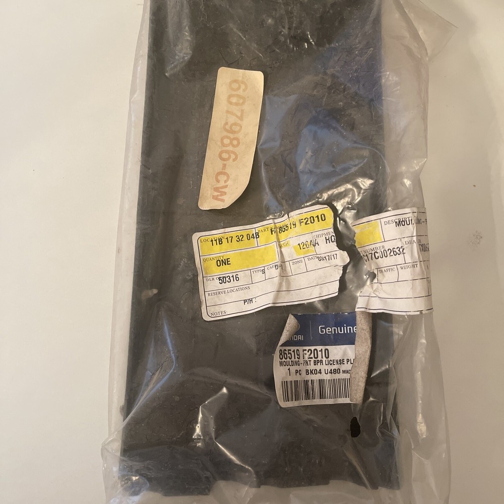 Black Front License Plate Bracket for 2017-2018 Hyundai Elantra HY1068107 OEM 86519F2010