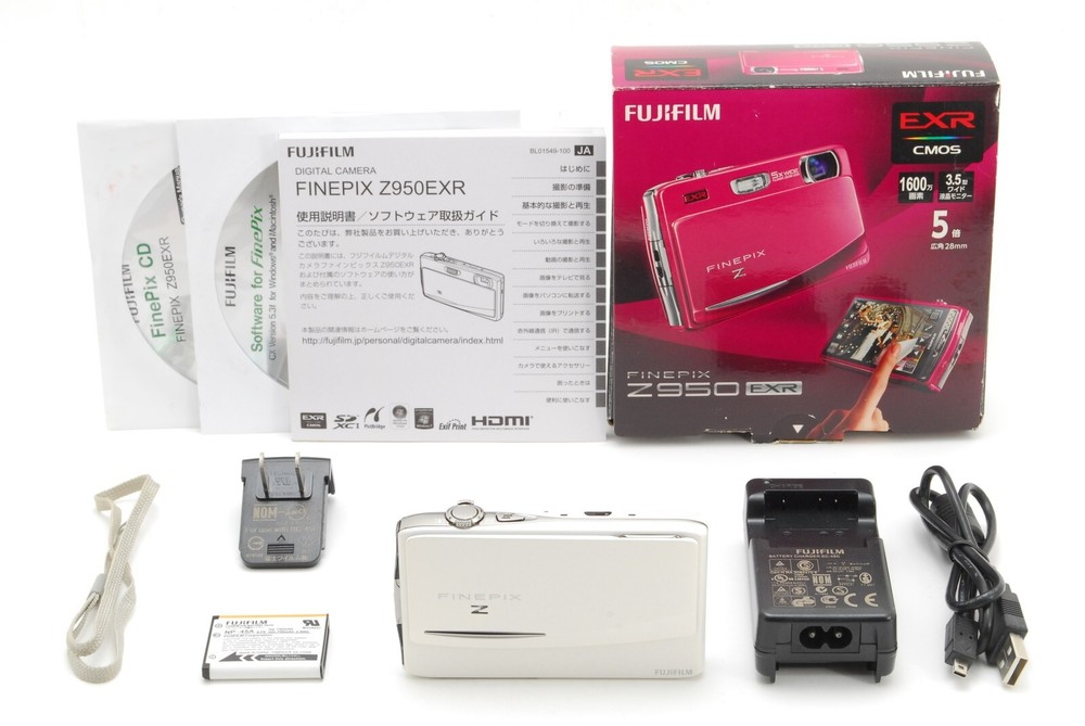 Fujifilm FinePix Z950 EXR 16MP White Compact Digital Camera Japan TOP MINT in Box