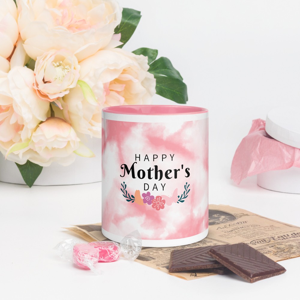 Mothers Day 2024 Glossy Mug Sizes Pink Ceramic Enamel Cup-image