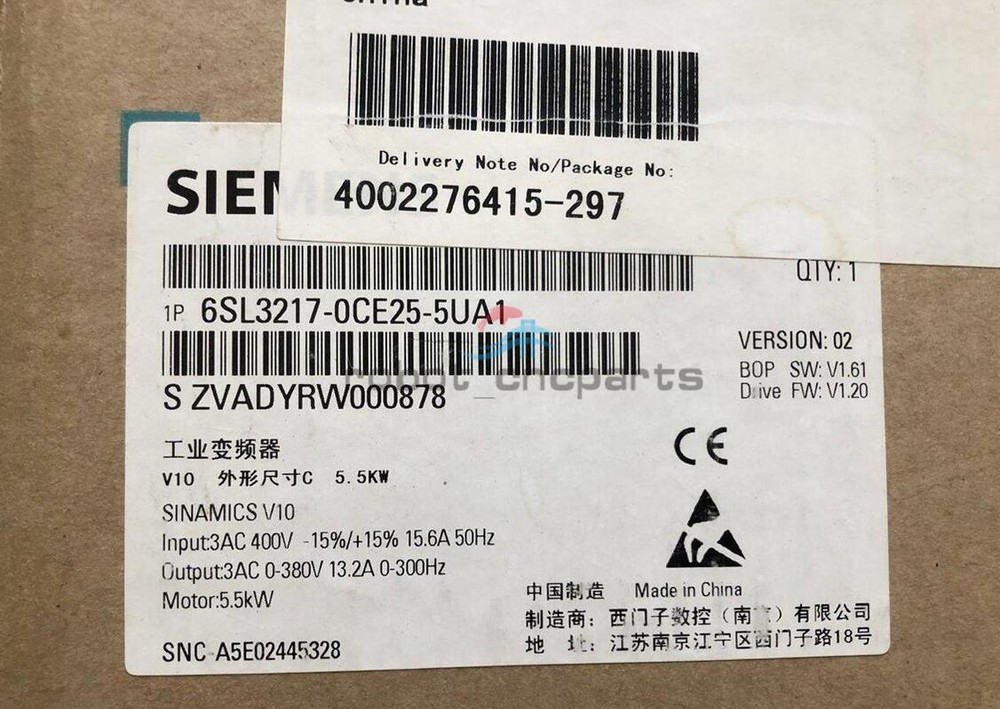NEW ONE Siemens Converter 6SL3217-0CE25-5UA1 6SL3 217-0CE25-5UA1