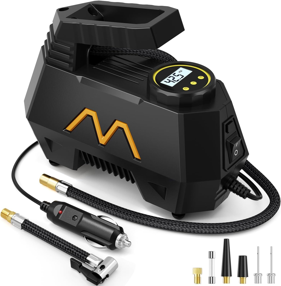 Tire Inflator Portable Air Compressor, Air Pump for Car Tires-9.84 Ft Cord,12V D