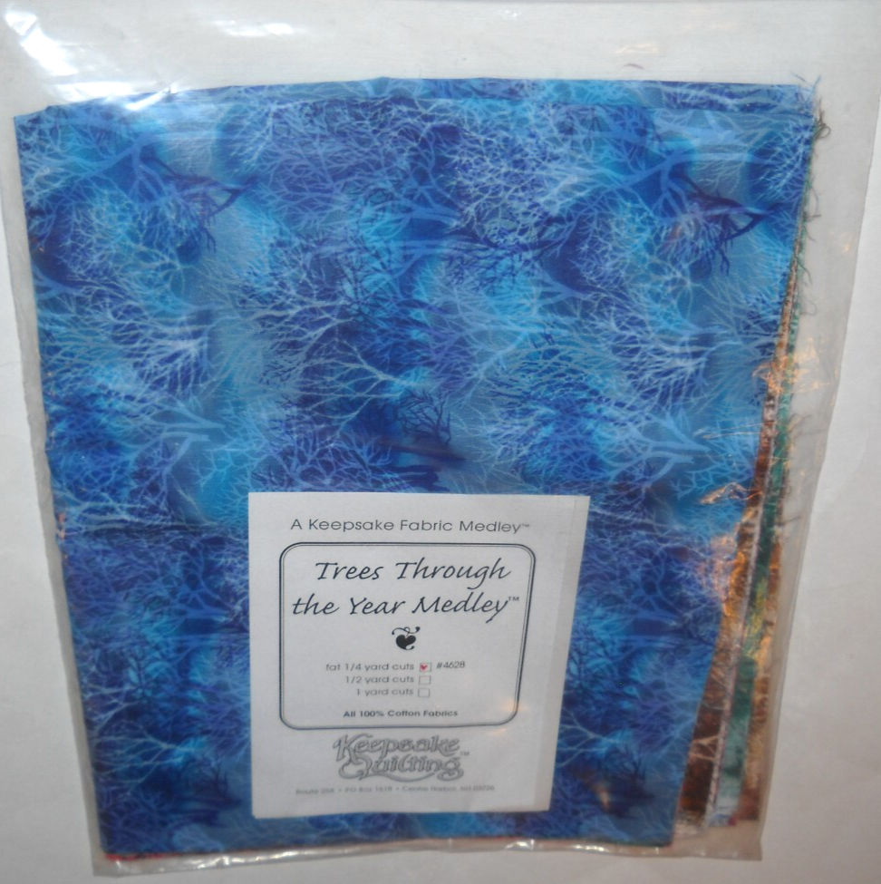 Keepsake Quilting Trees Through the Year Medley 6 Fat Quarters Cotton Fabric New