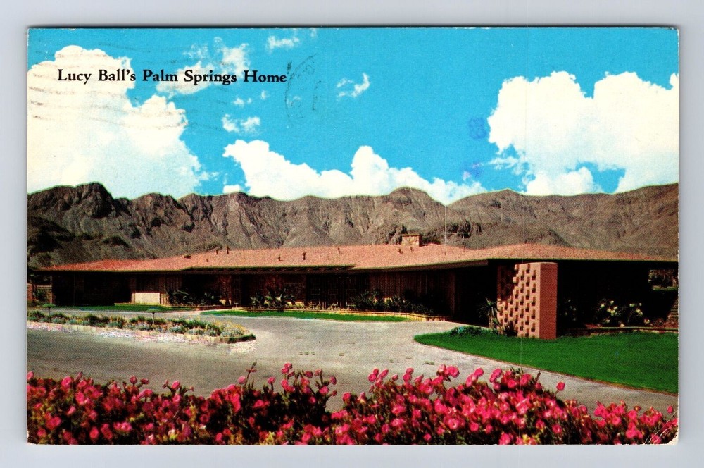 Palm Springs CA-California, Lucy Ball Home, Country Club Vintage Postcard