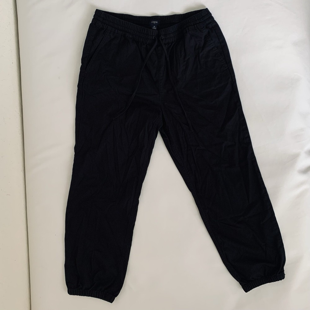 NWOT J Crew Pants Women 6 Black Jogger Lightweight Twill Taper Preppy Minimalist