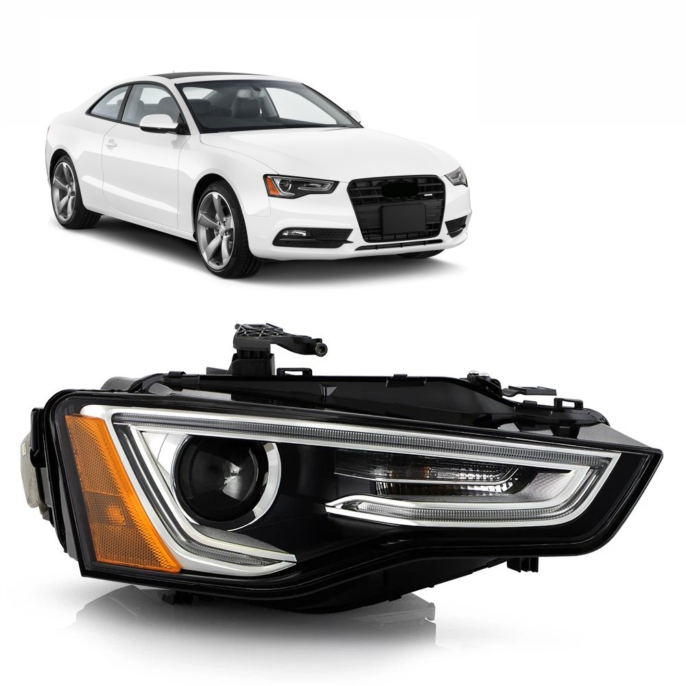 For 2013-2017 Audi A5 S5 HID/Xenon Headlight Projector w/o AFS w/ LED DRL Right