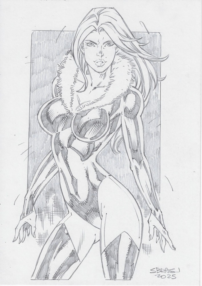 Black Cat 9x12 Original Comic Art by Paulo Sbragi - TramaStudio