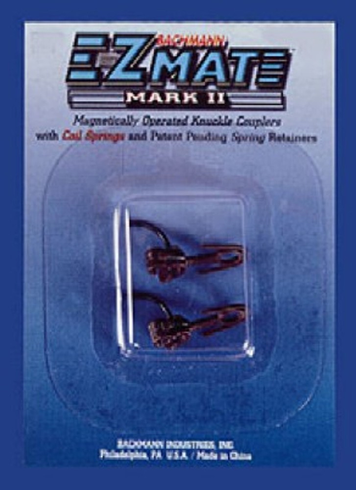 Bachmann HO Center Shank-Long E-Z Mate Mark II Magnetic Knuckle Co 12p BAC78024
