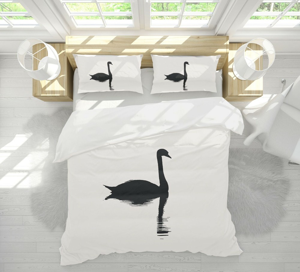 3D Swan Lake A155 Bed Pillowcases Quilt Duvet Cover Boris Draschoff Zoe