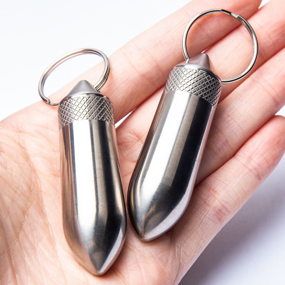 Large Titanium TI Outdoor Travel Survival Waterproof Container Pill Storage Box