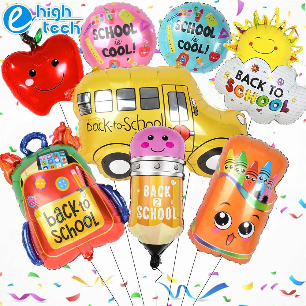 8pcs Back to School Balloons Set Aluminum Foil Classroom kindergarten Decoration-image