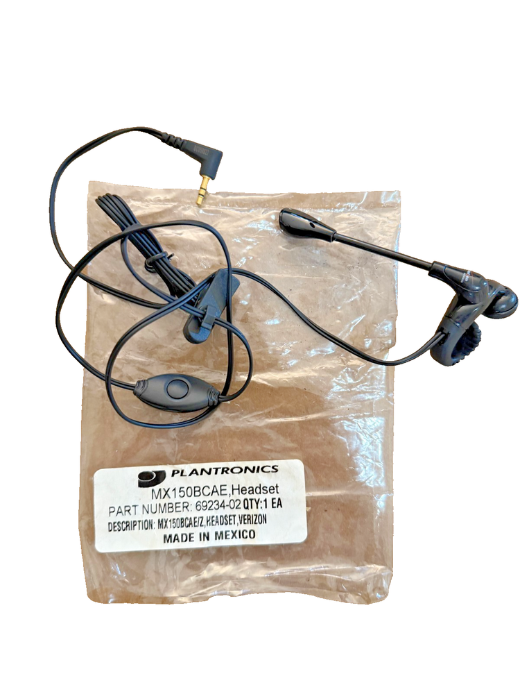 Plantronics MX150 Universal NEW Black 2.5mm Jack Mono Boom Mic HandsFree Headset