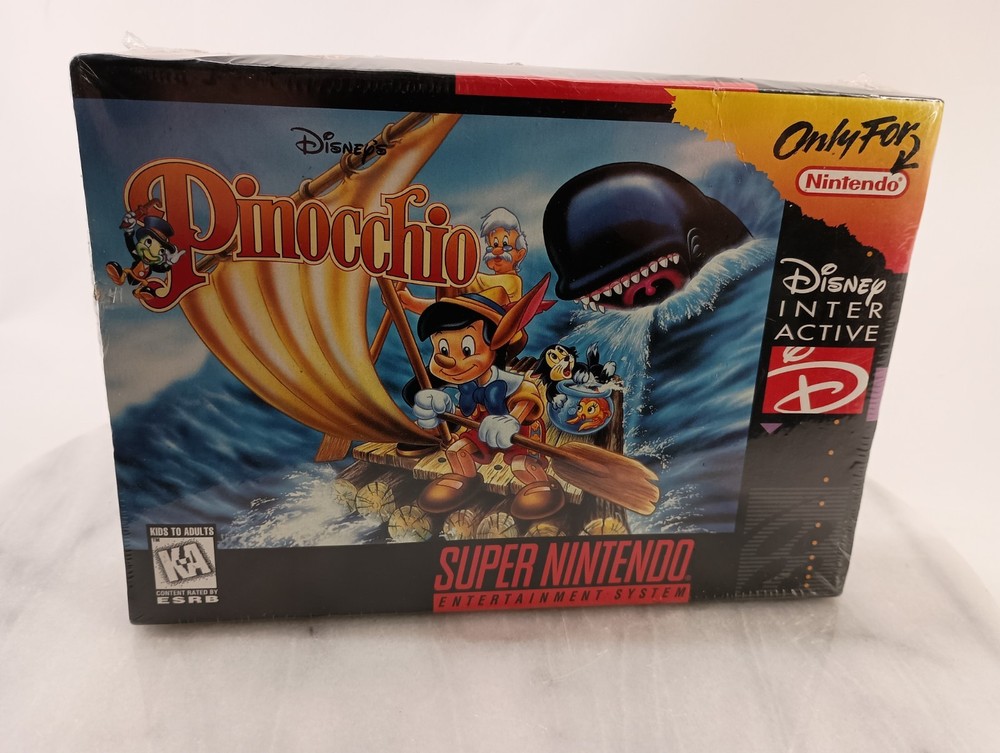 DISNEY'S PINOCCHIO - SNES SUPER NINTENDO  NEW SEALED NIB 1996
