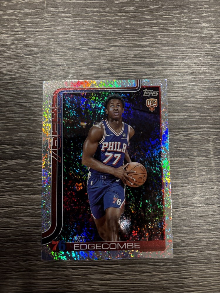 2025-26 Topps VJ Edgecombe Rookie Holo Foil Parallel #203 Philadelphia 76ers RC