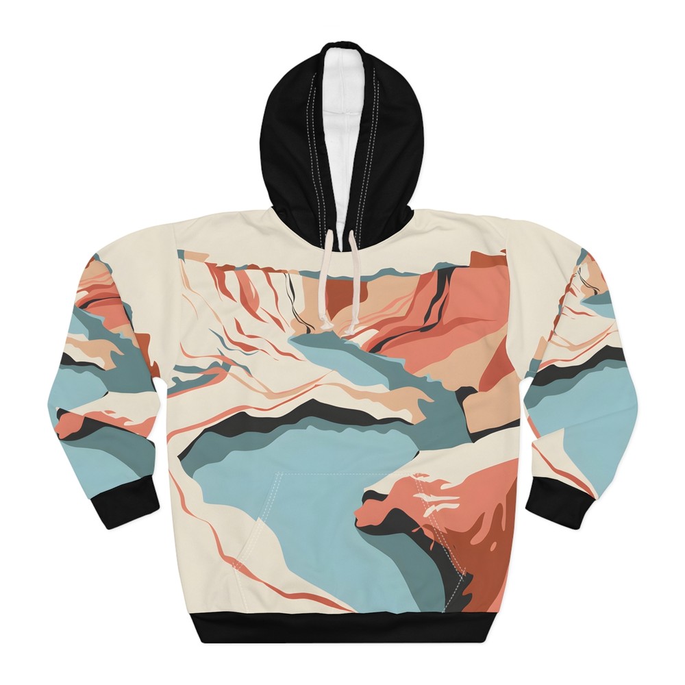 Sunwashed Basin All Over Print Hoodie Outdoor Apparel Travel Adventure Lovers