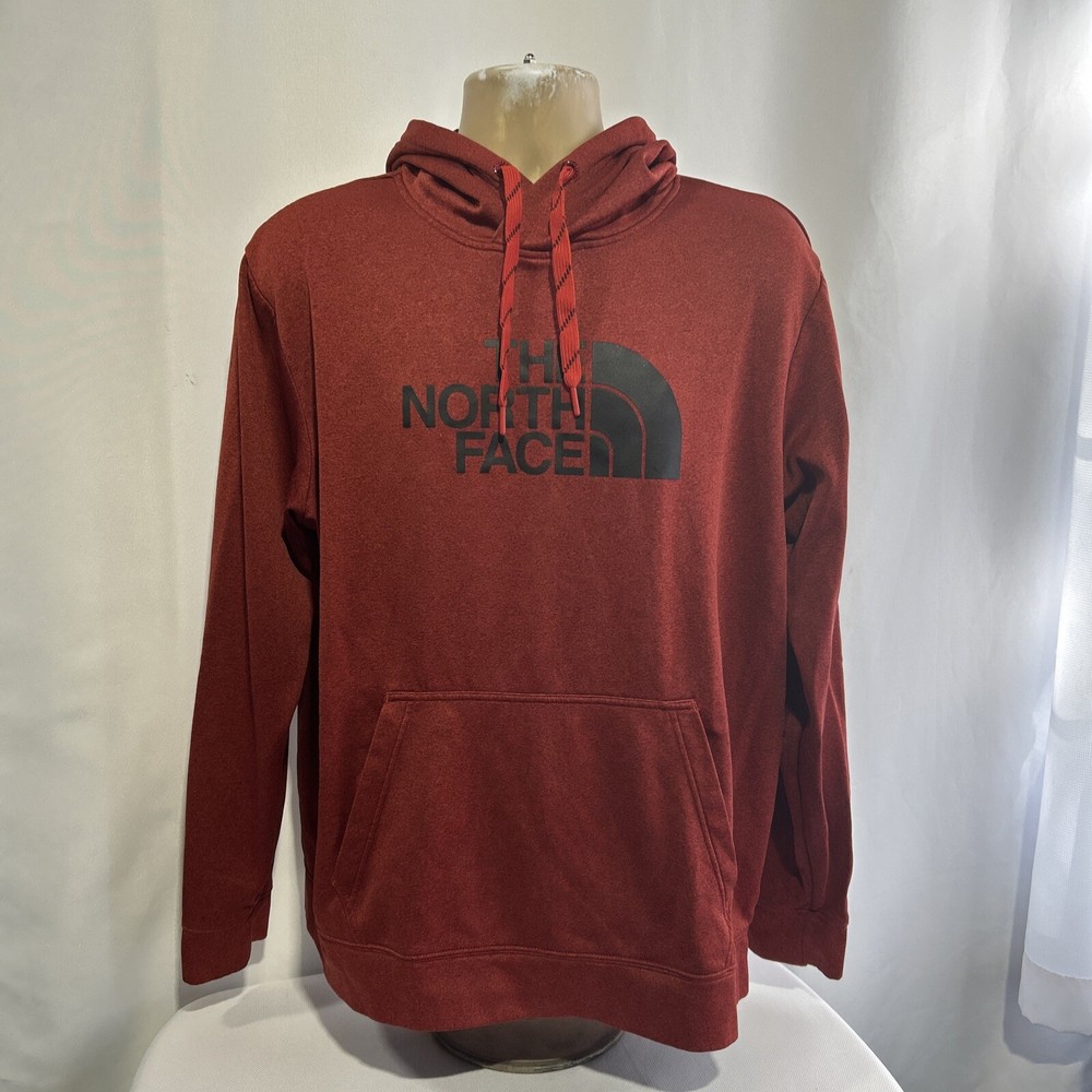 THE NORTH FACE Mens Hoodie Sz XL Sweatshirt Surgent Red Logo