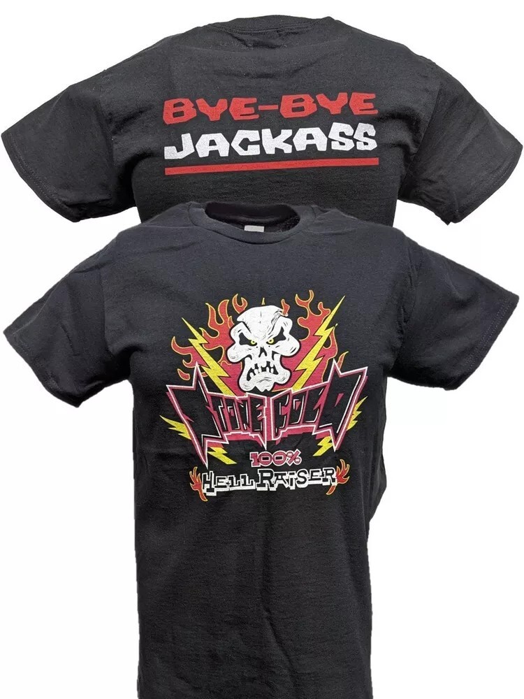 Stone Cold Steve Austin 100% Hellraiser Hombres WWF Camiseta Negra