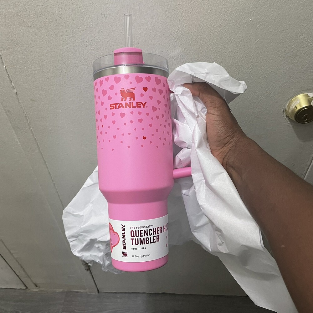 Vaso Stanley Cup Día de San Valentín 2025 Sweet Heart 40 oz H2.0 estado de flujo
