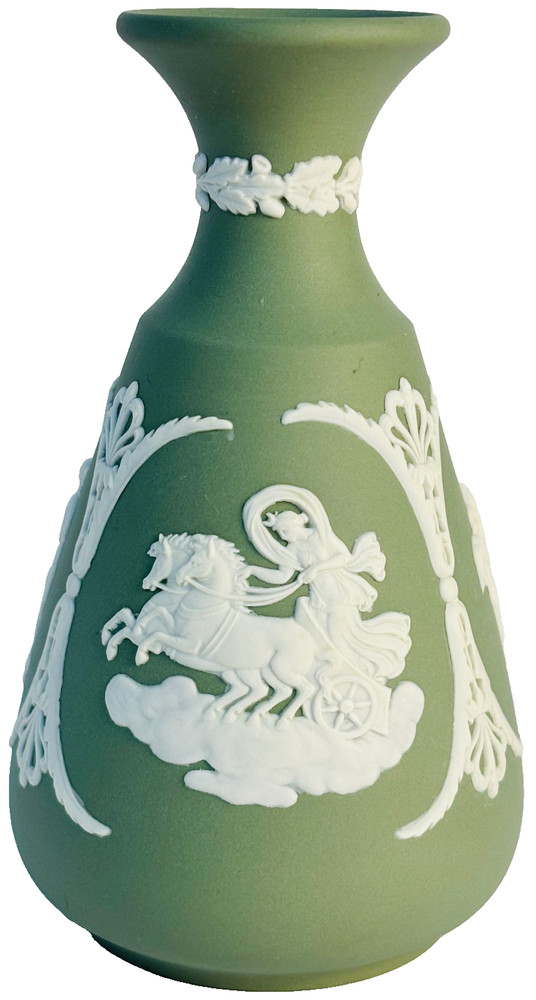 Wedgwood Jasperware Sage Green Bud Vase 5