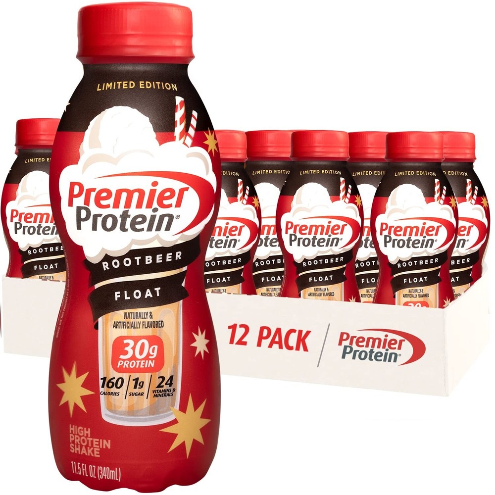 Premier Protein Shake, Root Beer Float Limited Time, 30g Protein, 11.5 Fl, 12Ct-image
