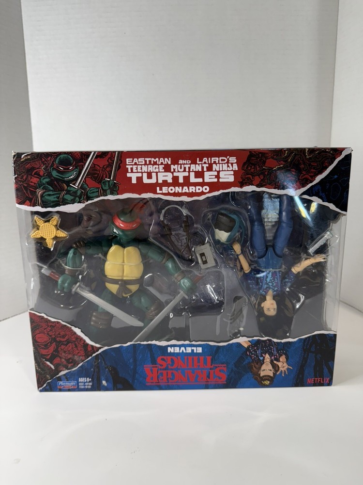 Playmates Teenage Mutant Ninja Turtles Stranger Things Leonardo & Eleven New