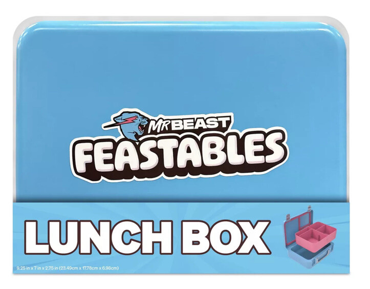 NEW Mr Beast Feastables Worlds Coolest Lunch Box Blue RARE For A Limited Time-image
