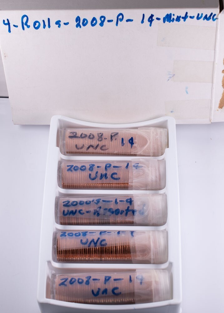 2008 P Lincoln Memorial Cent UNC Rolls 1c Lot of 5