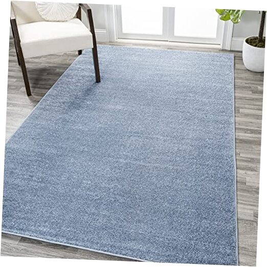 SEU100F-9 Haze Solid Low-Pile 8x12 Indoor Rug in Classic Blue