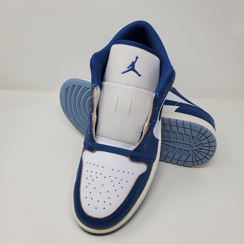 Nike Air Jordan 1 Low SE Shoes White Industrial Blue FN5214-141 Men's Size 9