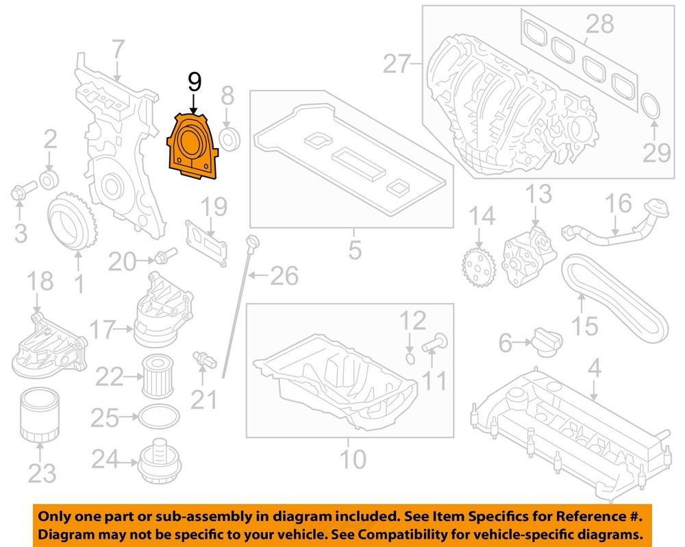 FORD OEM 05-12 Escape,Mariner EngineTransaxle Engine Parts-Rear Seal 1S7Z6A321B
