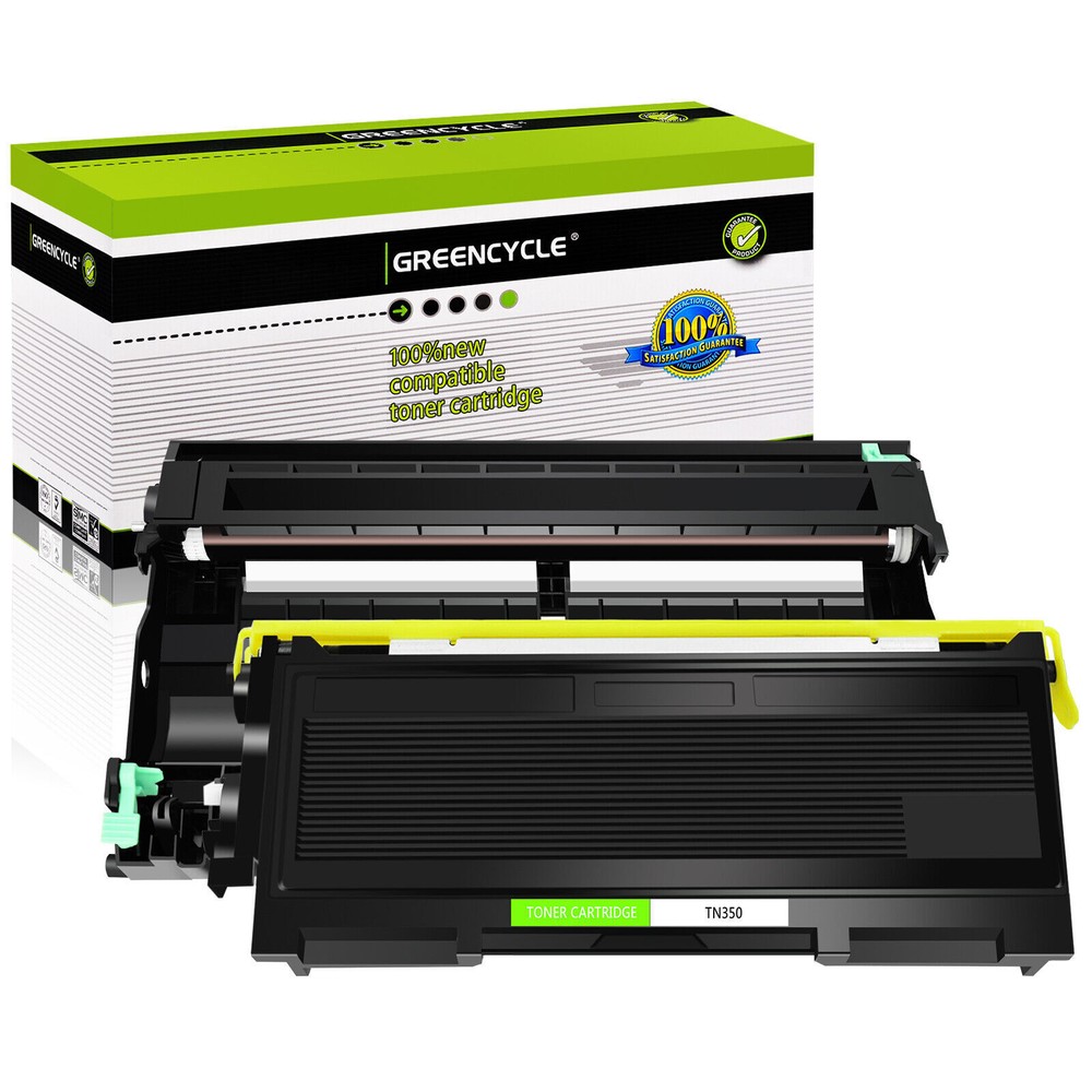 Greencycle TN350 Toner & DR350 Drum Compatible with Brother MFC-7420 7820D 7820N HL-2040 Printers