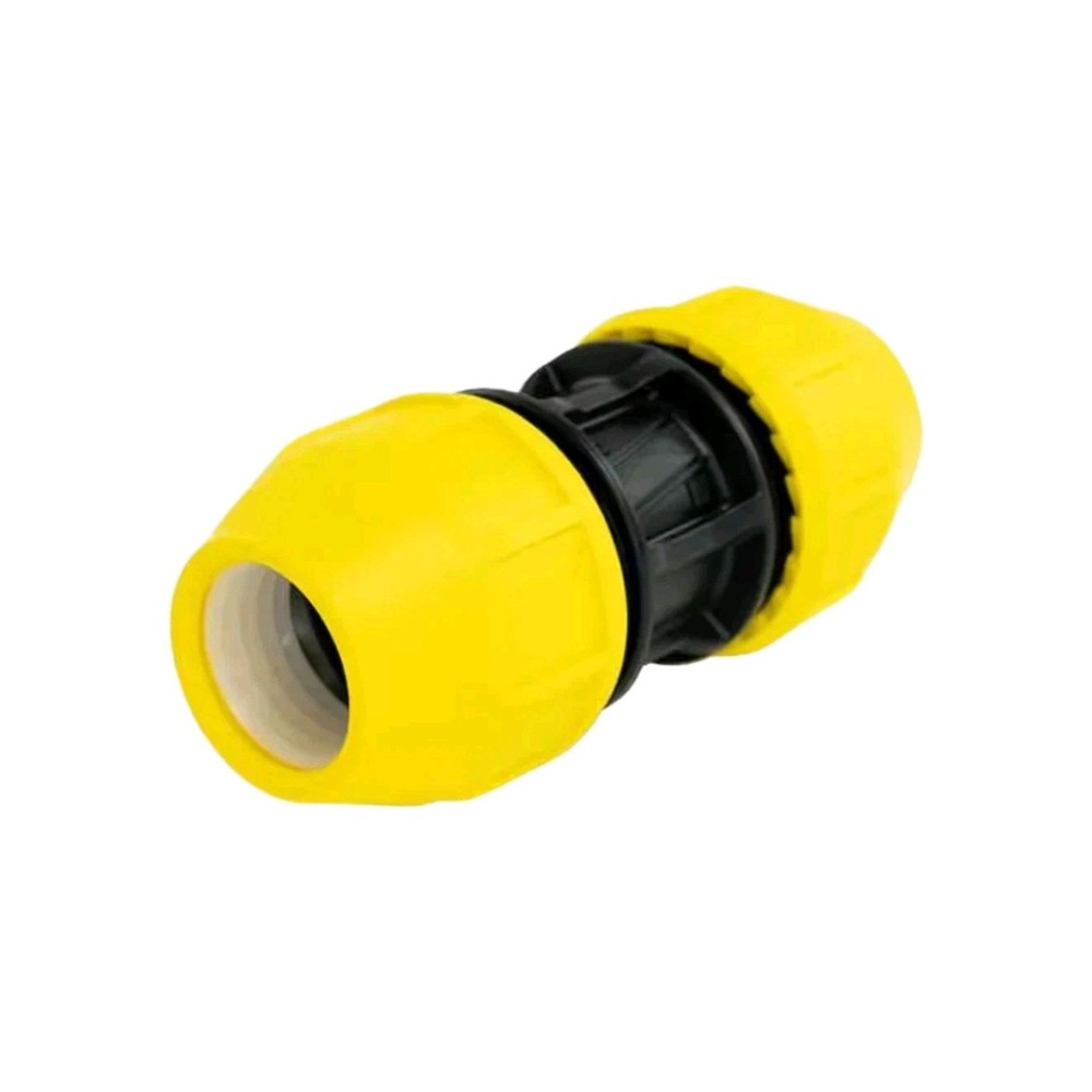 Home Flex 1-1/2 in. IPS DR 11 Underground Yellow Poly Gas Pipe Coupler