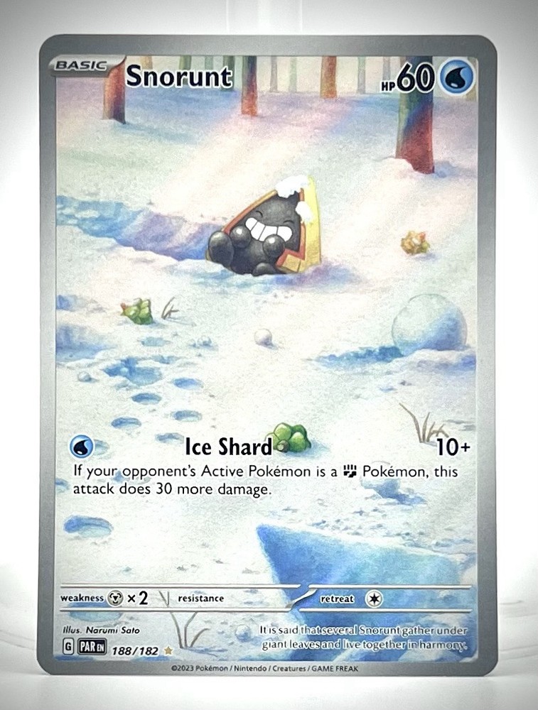 Pokémon TCG - Snorunt 188/182 Paradox Rift Illustration Rare Holo, EN, NM+