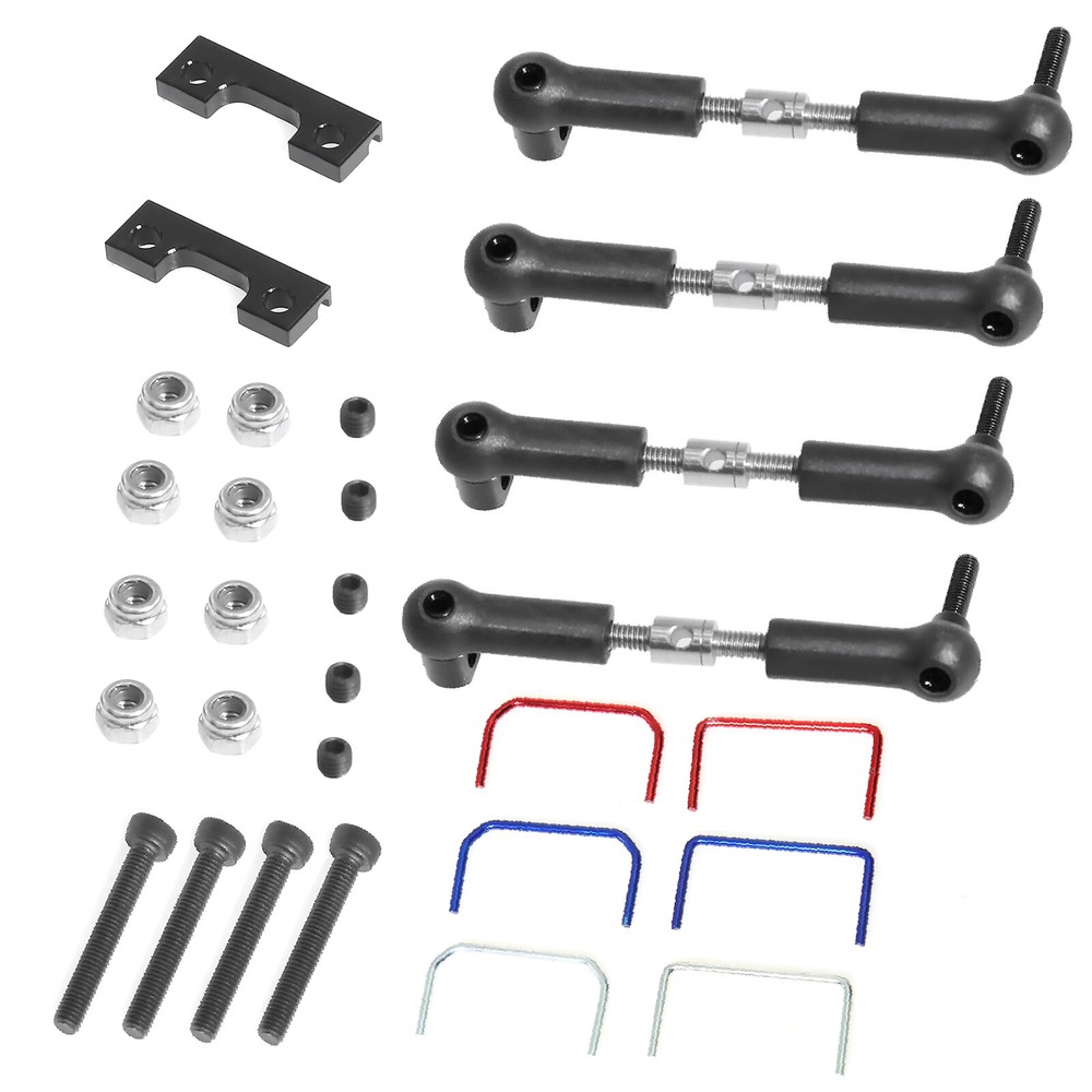 Durable Front+ Rear Wide Sway Bar Kit for 1/16 E-Revo/Mini Slash Upgrades Part