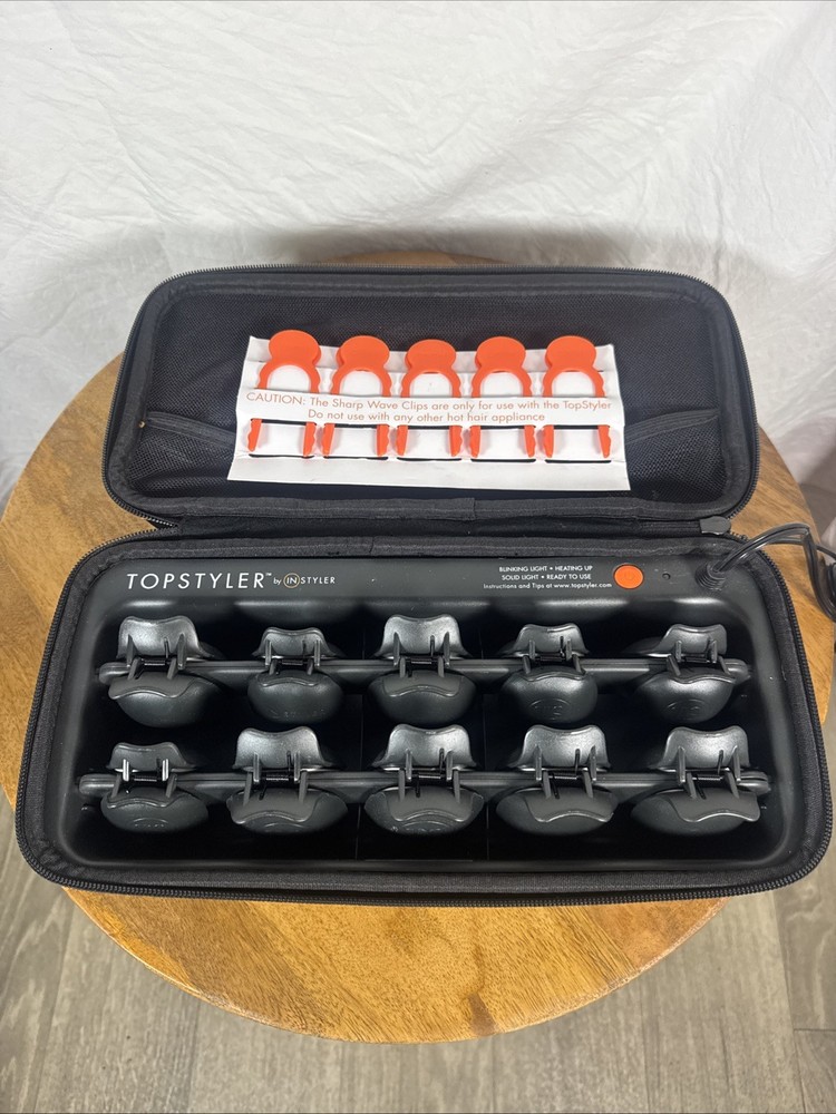 TopStyler by InStyler Heated Ceramic Styling Shells Hair Curlers w/Case TESTED