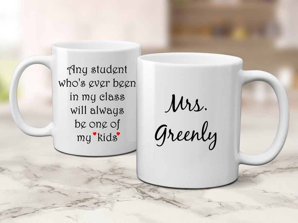 Teacher Gift Personalized Coffee Cup Educator Appreciation Gift Christmas