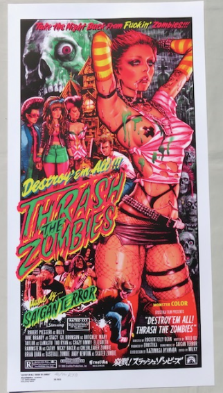 Rockin Jelly Bean Destroy Em All Thrash Zombies Poster 90x47cm Erostika