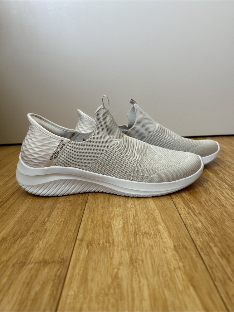Women’s Skechers Slip Ins Slipper Sneaker Sports Shoes Beige 149708 SIZE 11