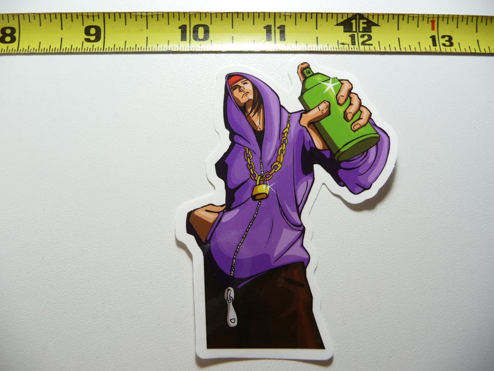 HOODIE GRAFFITI ARTIST DECAL STICKER HIP HOP RAP MUSIC STYLE STREET