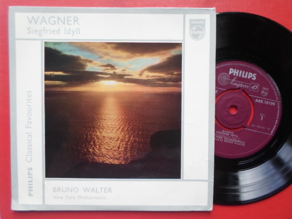 Siegfried Idyll Wagner EP Philips ABE10199 EX/EX 1960s picture sleeve, Wagner