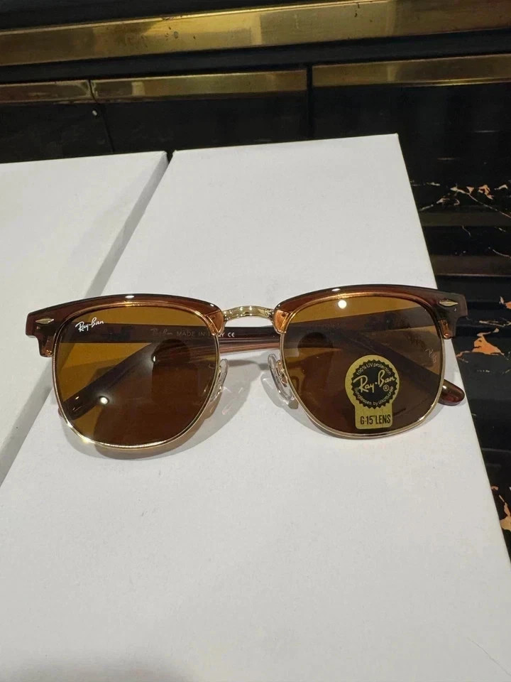Ray-Ban RB3016 Clubmaster Sunglasses – Brown Frame with  Brown Lenses-New In Box