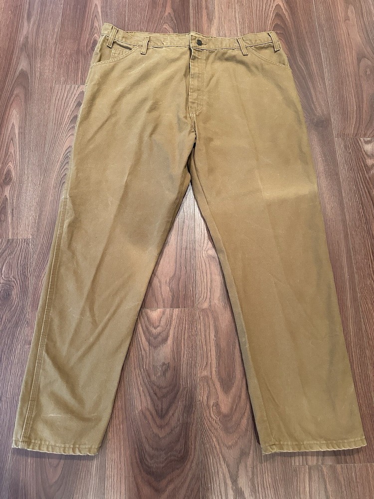Dickies Carpenter Jeans Mens 42X30* Canvas Brown Workwear