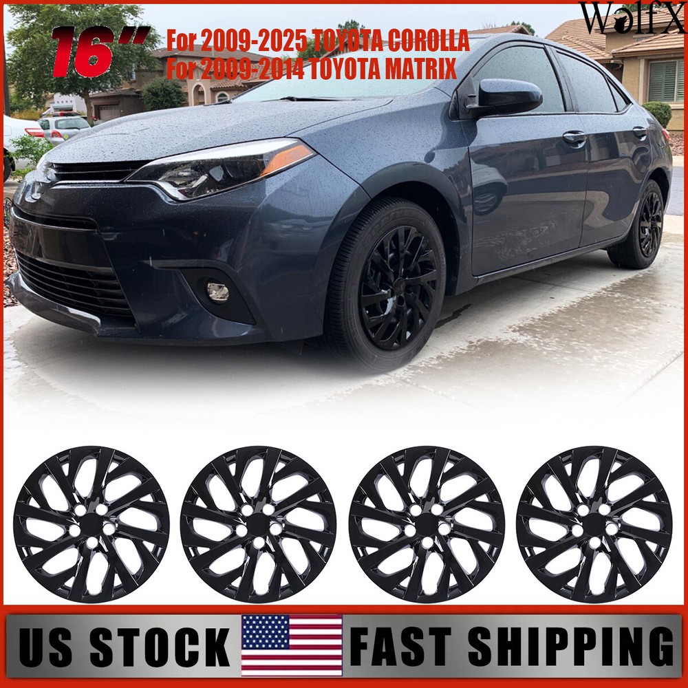 16-Inch Snap-On Wheel Rim Covers Set of 4 for 2012-2014 Toyota Camry