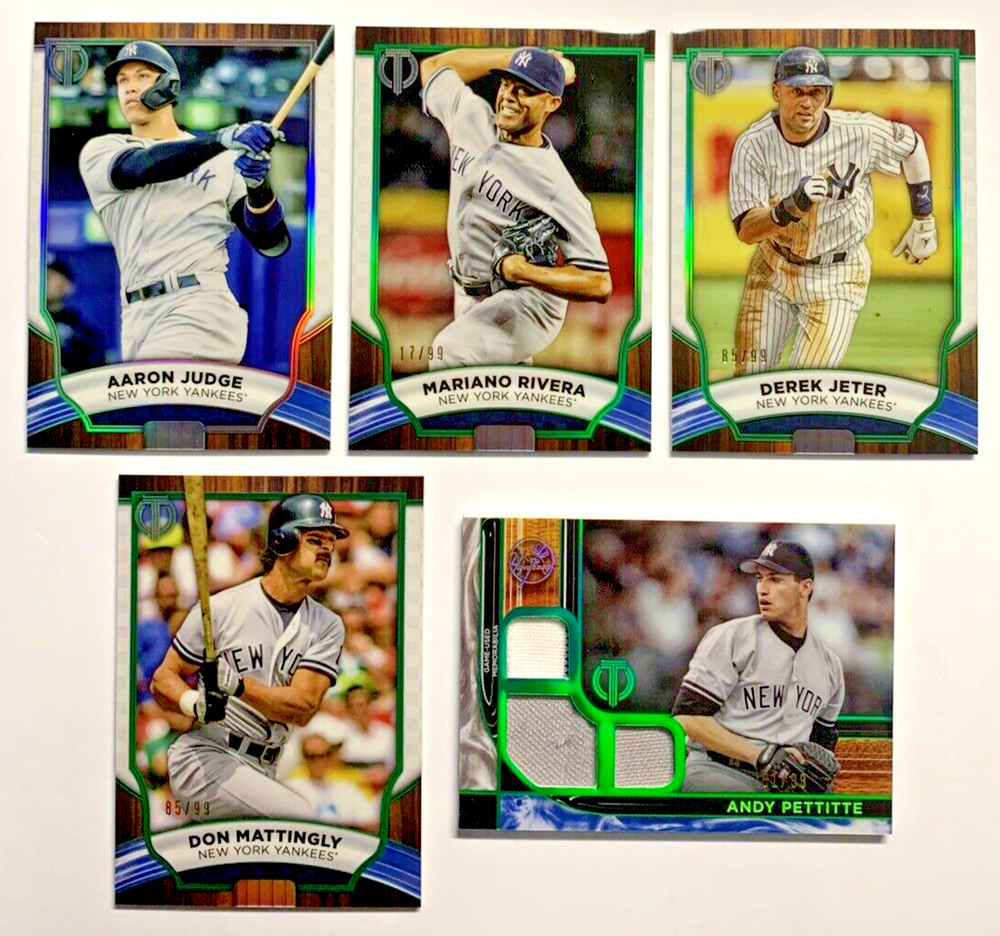2022 Topps Tribute Jeter Rivera Mattingly Judge Mattingly NY Yankees Lot of 5
