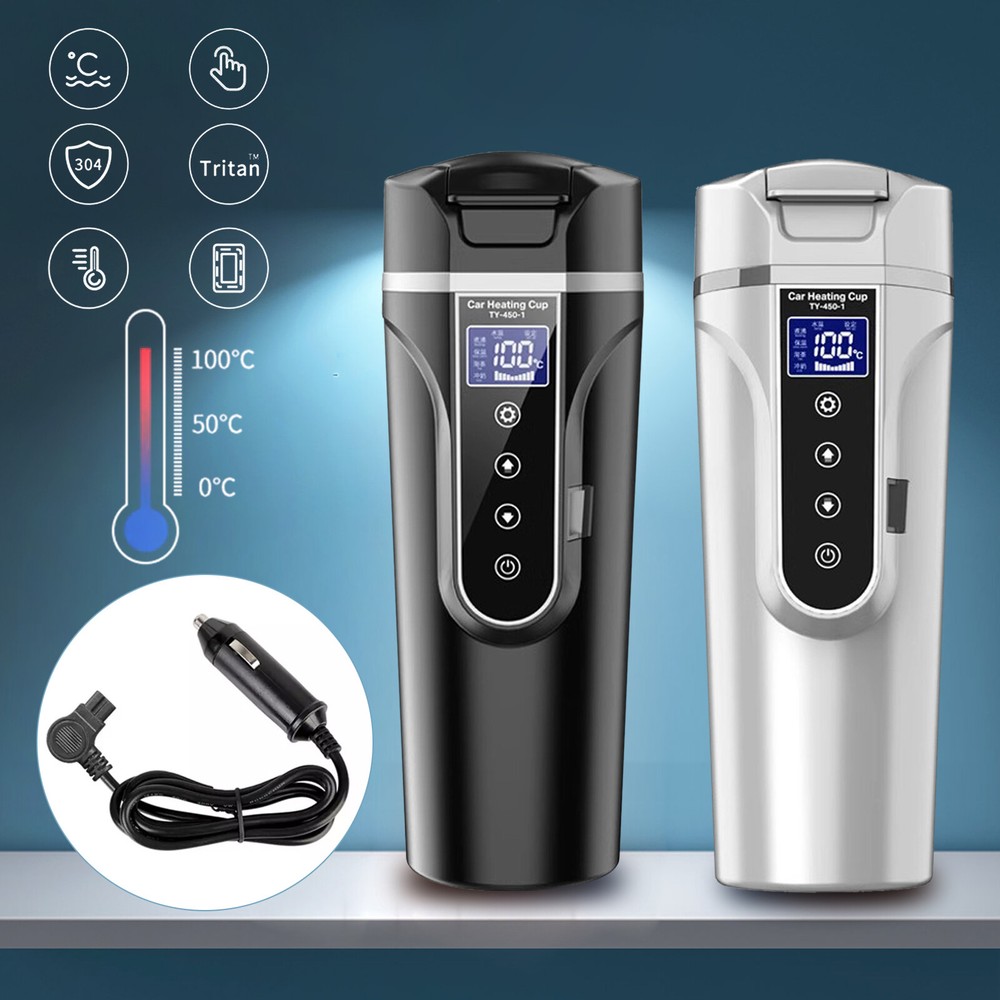 500ml 12V/24V Electric Car Cup Heater Travel Coffee Mug Warmer