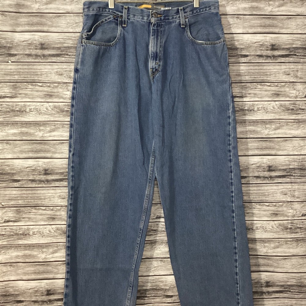 Levi's SilverTab Baggy Loose Fit Y2K Hip Hop Jeans for Men 34x32 Blue Denim